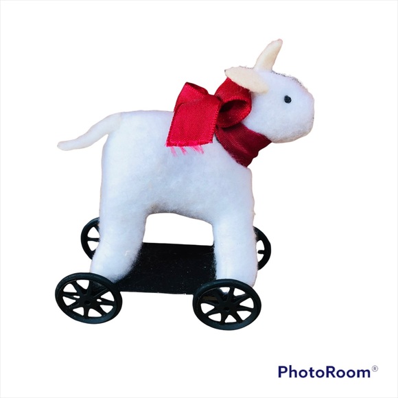 Vintage Hand crafted Felted and Wood Toy Animal Ornaments Bundle Elephant Zebra - Picture 5 of 10